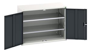 verso shelf cupboard with 2 shelves. WxDxH: 1050x550x800mm. RAL 7035/5010 or selected Bott Verso Drawer Cabinets1050 x 550  Tool Storage for garages and workshops